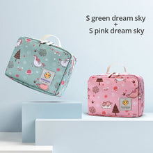 Carregar imagem no visualizador da galeria, Sunveno Baby Diaper Bags Maternity Bag for Disposable Reusable Fashion Prints Wet Dry Diaper Bag Double Handle Wetbags 21*17*7CM