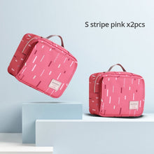 Carregar imagem no visualizador da galeria, Sunveno Baby Diaper Bags Maternity Bag for Disposable Reusable Fashion Prints Wet Dry Diaper Bag Double Handle Wetbags 21*17*7CM
