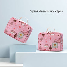 Carregar imagem no visualizador da galeria, Sunveno Baby Diaper Bags Maternity Bag for Disposable Reusable Fashion Prints Wet Dry Diaper Bag Double Handle Wetbags 21*17*7CM
