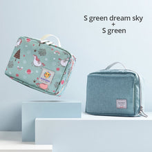 Carregar imagem no visualizador da galeria, Sunveno Baby Diaper Bags Maternity Bag for Disposable Reusable Fashion Prints Wet Dry Diaper Bag Double Handle Wetbags 21*17*7CM
