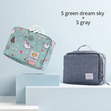 Carregar imagem no visualizador da galeria, Sunveno Baby Diaper Bags Maternity Bag for Disposable Reusable Fashion Prints Wet Dry Diaper Bag Double Handle Wetbags 21*17*7CM
