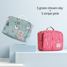 Carregar imagem no visualizador da galeria, Sunveno Baby Diaper Bags Maternity Bag for Disposable Reusable Fashion Prints Wet Dry Diaper Bag Double Handle Wetbags 21*17*7CM
