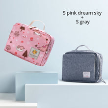 Carregar imagem no visualizador da galeria, Sunveno Baby Diaper Bags Maternity Bag for Disposable Reusable Fashion Prints Wet Dry Diaper Bag Double Handle Wetbags 21*17*7CM
