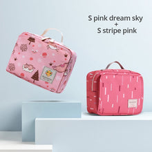 Carregar imagem no visualizador da galeria, Sunveno Baby Diaper Bags Maternity Bag for Disposable Reusable Fashion Prints Wet Dry Diaper Bag Double Handle Wetbags 21*17*7CM
