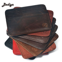 Carregar imagem no visualizador da galeria, New Arrival Mini Wallets 12 Colours Ultra-thin Card Holder Mens Business Small Genuine Leather Purse Leather Card Case 6 Slots
